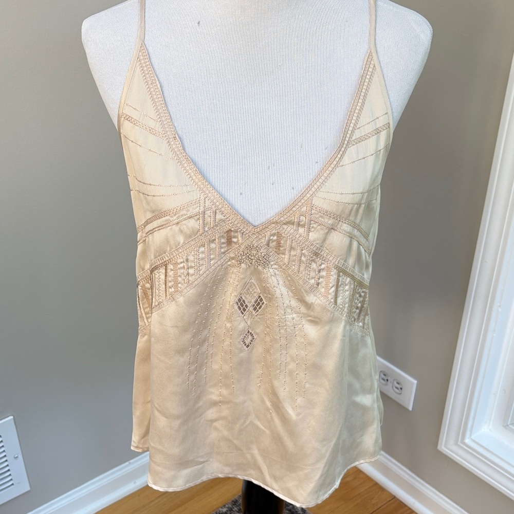 Twelfth Street by Cynthia Vincent  | Cream Silk Camisole, Sz M
